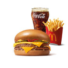Menu s dvojitým cheeseburgerem