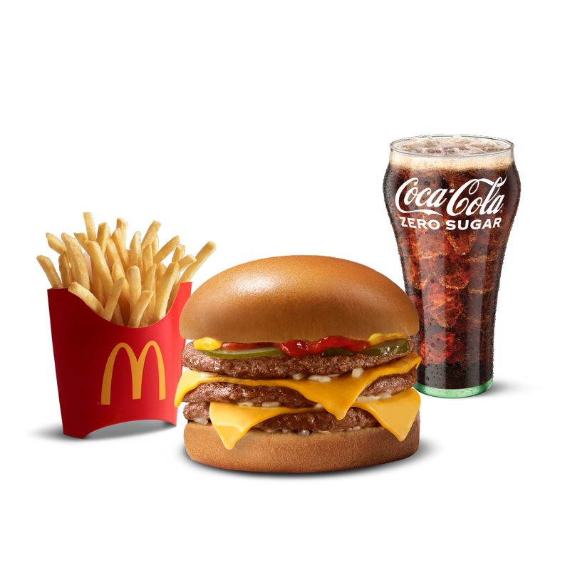 Triple Cheeseburger Menu