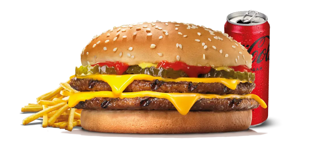 Mega Double Cheeseburger Menu