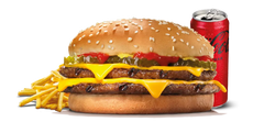 Mega Double Cheeseburger Menu